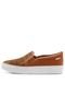 Slip On Couro Dumond Laser Cut Caramelo - Marca Dumond