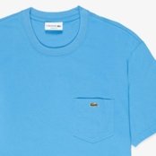 Camiseta Lacoste de algodão com bolso de peito Azul - Marca Lacoste