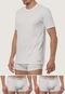 Kit 1 Camiseta e 2 Cuecas Calvin Klein Underwear Trunk Logo Branca - Marca Calvin Klein Underwear