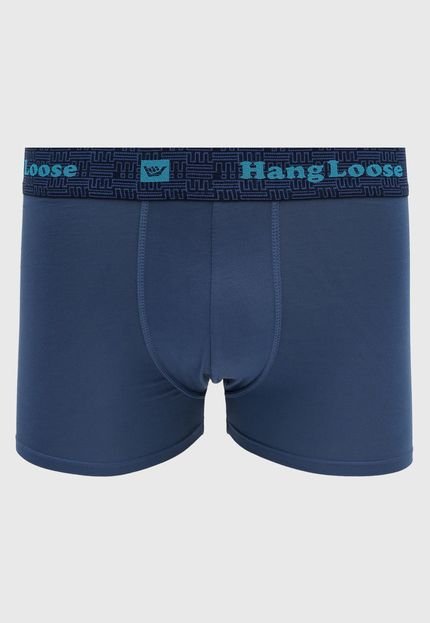 Cueca Hang Loose Boxer Logo Azul - Marca Hang Loose