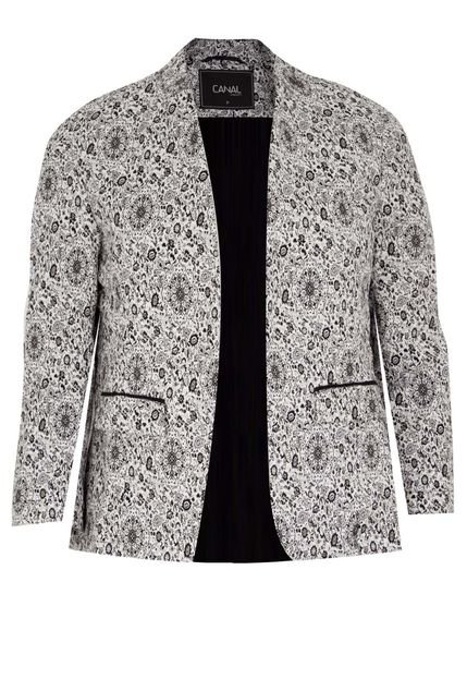 Blazer Canal Jacquard Branco - Marca Canal