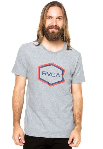 Camiseta RVCA Double Hex Cinza - Marca RVCA