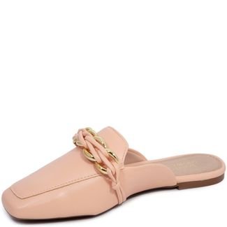 Mule Feminino Corrente e Tiras Sapato Show 14164 Sapato Show Nude