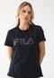 Camiseta Fila Reta Letter Premium Ii Preta - Marca Fila