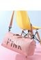 Bolsa Feminina Mala Pink Academia Fitness Transversal Casual Rosa Claro - Marca Meimi Amores