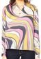 Camisa Manga Longa Lança Perfume Geométrica Amarela/Rosa - Marca Lança Perfume