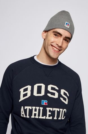 Hugo Boss X Russell Stedman Boss Athletics Logo Sweatshirt In Grey