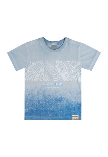 Camiseta Back to Nature Infantil para Menino Quimby Azul - Marca Quimby