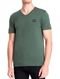 Camiseta Calvin Klein Jeans Masculina Gola V Square Verde Militar - Marca Calvin Klein