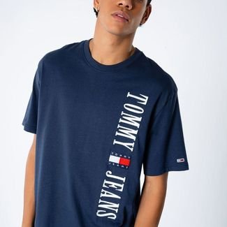 Camiseta Tommy Jeans Skater Logo - Marinho