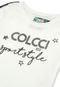 Camiseta Colcci Kids Infantil Lettering Branca - Marca Colcci Kids