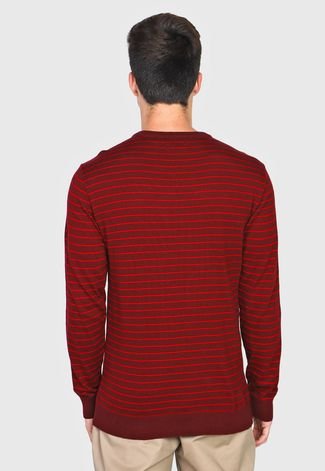 Suéter Tricot Reserva Listrado Vermelho