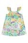 Vestido Infantil Menina Curto Estampado Frutinhas Elian Verde Claro - Marca Elian