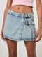 Short Saia Jeans Cintura Baixa Fivelas - Marca Youcom