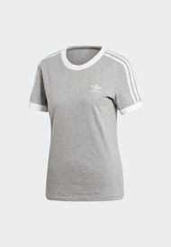 Camiseta Gris-Blanco adidas Originals 3 Rayas