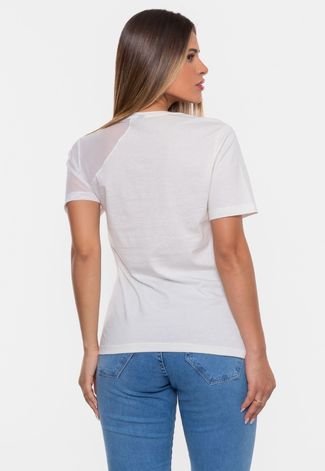 Camiseta Ecko Feminina Estampada Off White