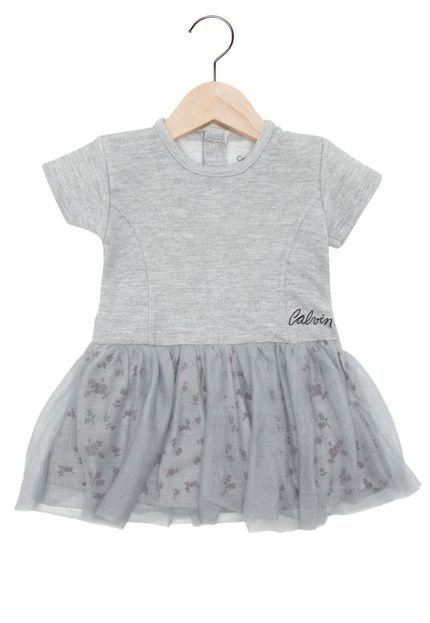 Vestido Calvin Klein Kids Menina Cinza - Marca Calvin Klein Kids