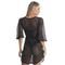 Saida de Praia Kaftan Curto Daniela Tombini Santorini Preto - Marca Daniela Tombini