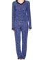 Pijama Mensageiro dos Sonhos Animal Print Azul-marinho - Marca Mensageiro dos Sonhos