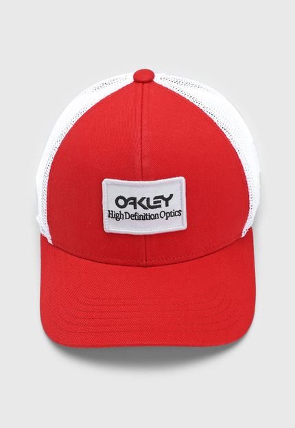 Boné Aberto Oakley Aba Curva B1B Hdo Patch Trucker Vermelho - Marca Oakley