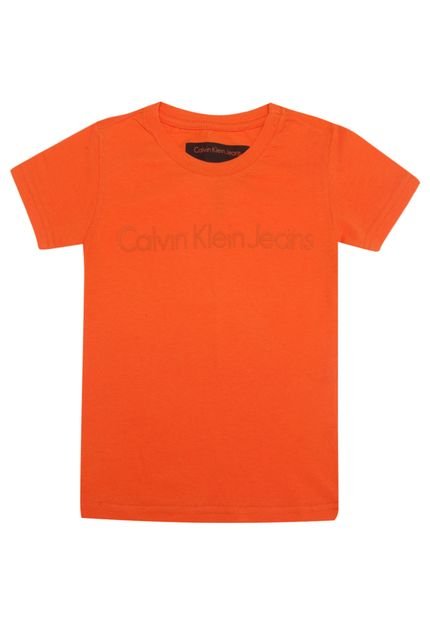 Camiseta Calvin Klein Kids Reta Laranja - Marca Calvin Klein Kids