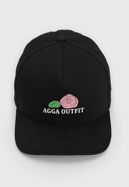 Boné Aberto Agga Agga Outfit Aba Curva Preto - Marca Agga