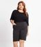 Bermuda Plus Size Em Bengaline Secret Glam Preto - Marca Secret Glam