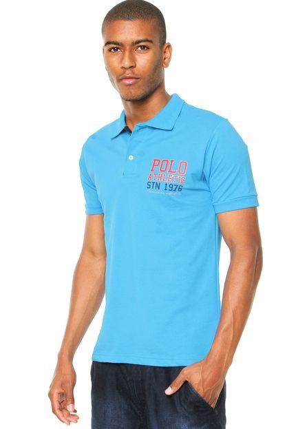 Camisa Polo STN Athletic Azul - Marca STN