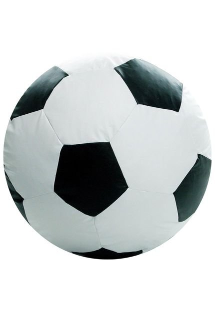 Puff Ball Futebol Infantil Pop Cipaflex Branco e Preto  Stay Puff - Marca Stay Puff