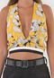 Regata Cropped Forum Floral Amarelo - Marca Forum