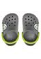 Babuche Crocs Crocband Fl Buzz Lights Clog K Cinza - Marca Crocs