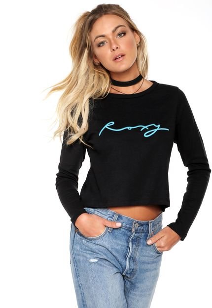 Camiseta Cropped Roxy Local Dreamer Preta - Marca Roxy