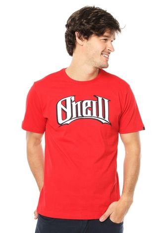 Camiseta O'Neill Estampada Vermelha
