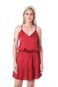 Vestido Curto Miss Joy Liso Vinho - Marca Miss Joy