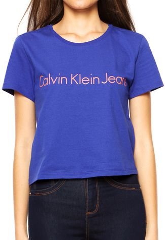Blusa Calvin Klein Jeans Estampa Roxa