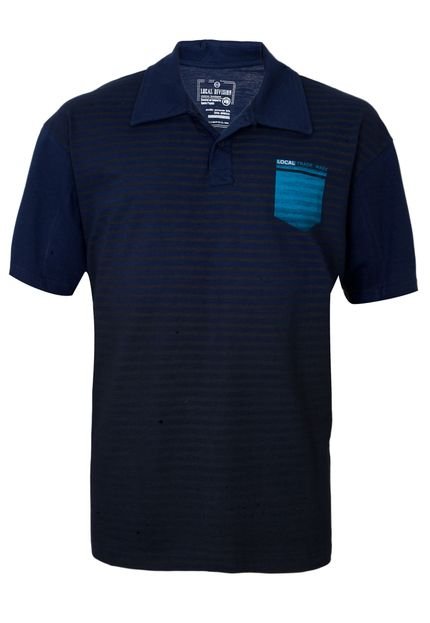 Camisa Polo Local Bolso Azul - Marca Local