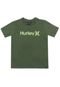 Camiseta Hurley Menino Escrita Verde - Marca Hurley