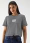 Camiseta Cropped Forum Reta Listrada Preta - Marca Forum