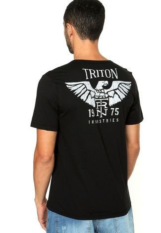 Camiseta Triton Estampada Preta