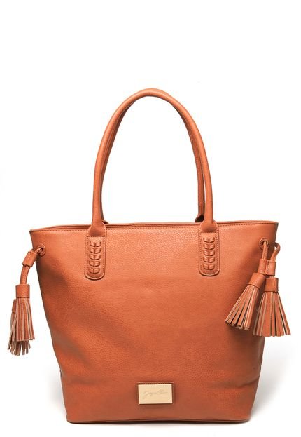 Bolsa Sacola Jorge Alex Tassel Caramelo - Marca Jorge Alex