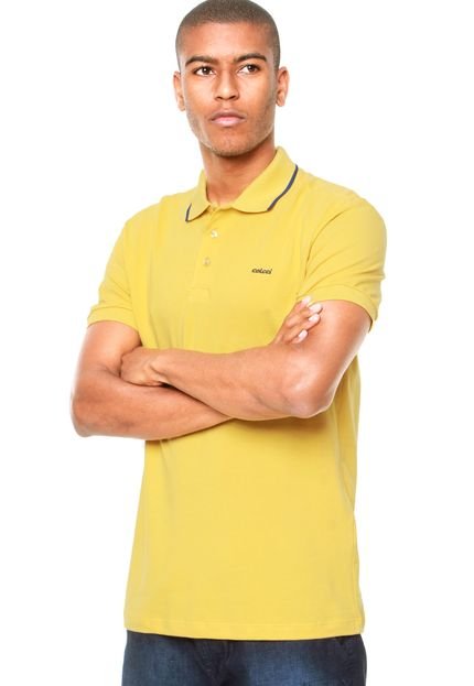 Camisa Polo Colcci Bordado Amarela - Marca Colcci