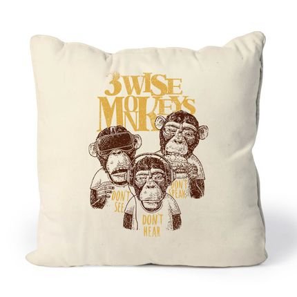 Almofada Three Wise Monkeys - Marca Studio Geek 