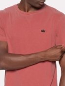 Camiseta Osklen Masculina Slim Stone Coroa Rough Vermelha Incolor - Marca Osklen