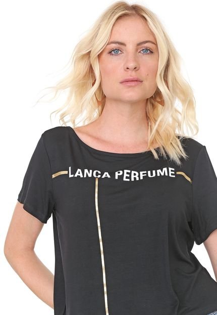 Camiseta Lança Perfume Lettering Preta - Marca Lança Perfume