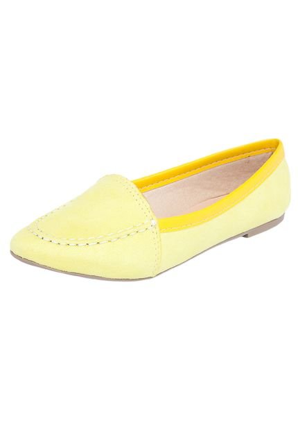 Mocassim FiveBlu Pespontos Amarelo - Marca FiveBlu