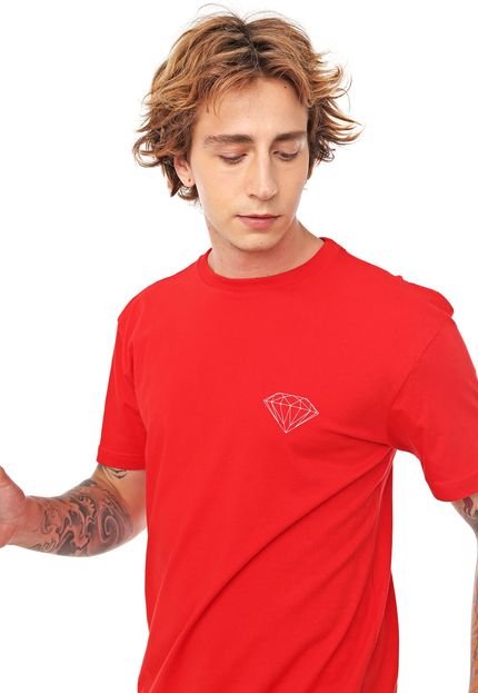 Camiseta Diamond Supply Co Brilliant Vermelha - Marca Diamond Supply Co
