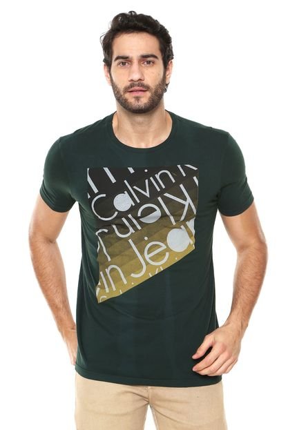 Camiseta Calvin Klein Jeans Logo Verde - Marca Calvin Klein Jeans