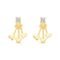 Brinco Ear Jacket Coração Cravejado em Prata 925 com Banho de Ouro Amarelo 18k - Marca Jolie