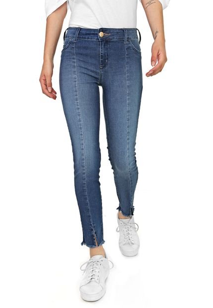 Calça Jeans Triton Skinny Cropped Fátima Azul - Marca Triton