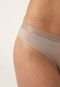 Calcinha Calvin Klein Underwear Tanga Microfibra Soft Touch Bege - Marca Calvin Klein Underwear